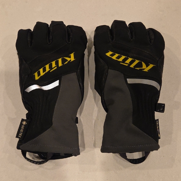 Klim Black and Gray Men's Gloves